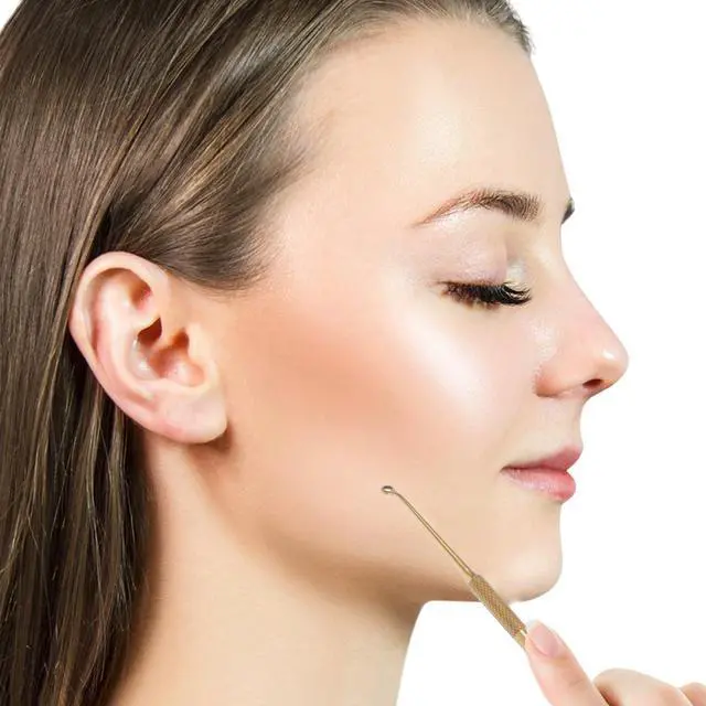 Alt view image 3 of 7 - 6pcs Comedone Extractor Tool Stainless Steel Black Head Remover Pore Cleanser Hidden Beauty Needles Tools for Nose Face Blemish Whitehead Popping