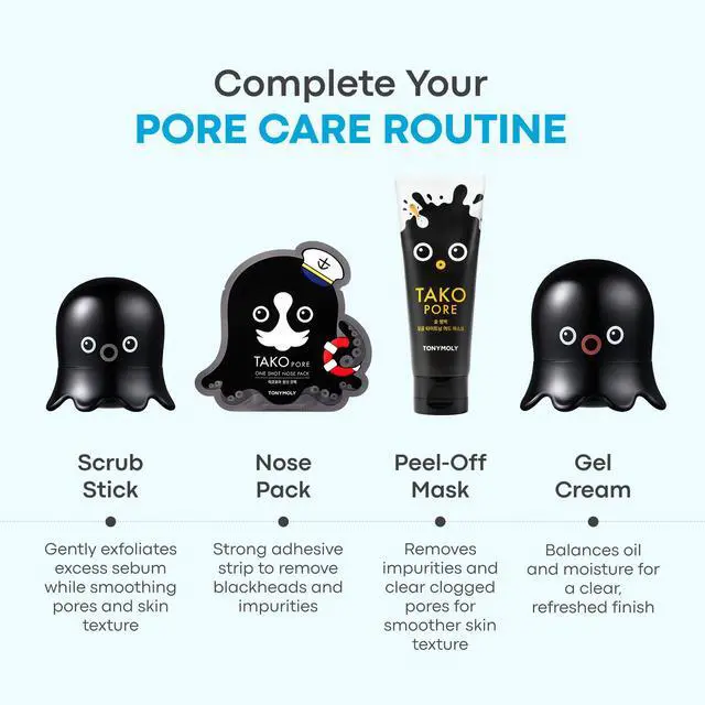 Alt view image 7 of 7 - Tako Pore Clay Scrub Stick, Korean Blackhead Exfoliator, 0.8 oz