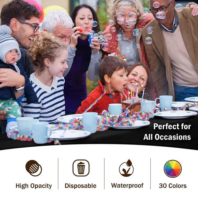 Alt view image 5 of 7 - Premium* Black table cover 54" x 108" (Pack of 12)