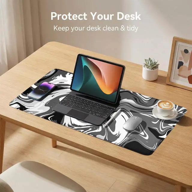 Alt view image 6 of 7 - Large Gaming Mouse Pad Extended Desk Mat with Non Slip Stitched Edge