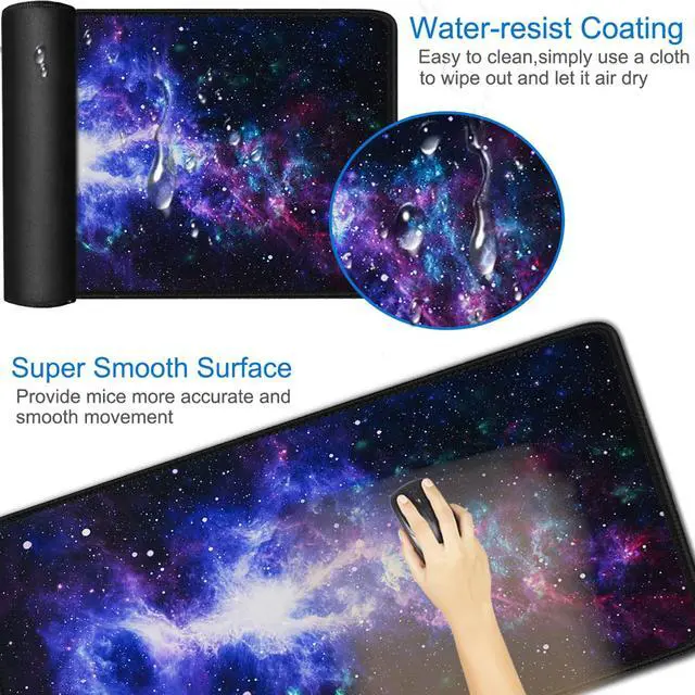 Alt view image 3 of 7 - Large Mouse Pad, 31.5x15.7 inch Large Gaming Extended Computer Keyboard Mouse Mat, Water Resist Non-Slip Mousepad Rubber Base Long XXL Desk Mouse Pad for Work & Gaming, Office & Home