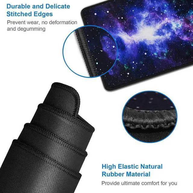 Alt view image 5 of 7 - Large Mouse Pad, 31.5x15.7 inch Large Gaming Extended Computer Keyboard Mouse Mat, Water Resist Non-Slip Mousepad Rubber Base Long XXL Desk Mouse Pad for Work & Gaming, Office & Home