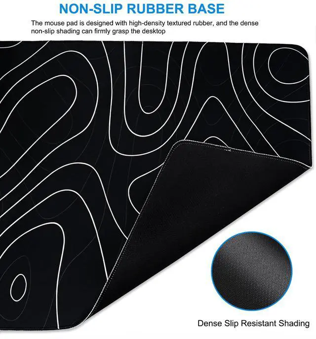 Alt view image 3 of 7 - Mouse Pad Gaming, 31.5" x 15.7" Large Extended Mousepad with Stitched Edge