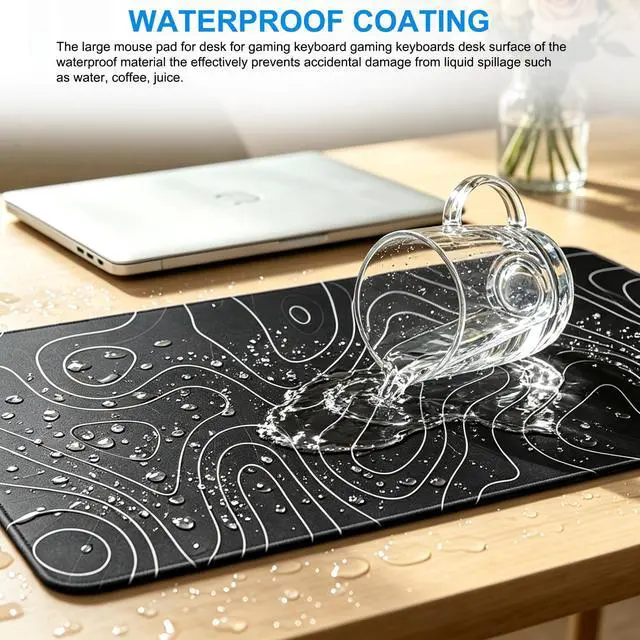 Alt view image 6 of 7 - Mouse Pad Gaming, 31.5" x 15.7" Large Extended Mousepad with Stitched Edge