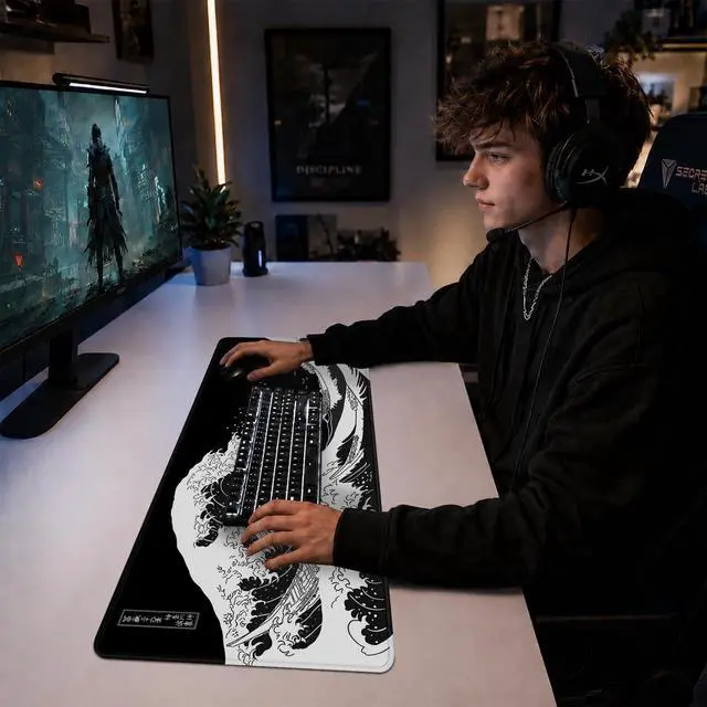 Alt view image 2 of 7 - Gaming Mouse Pad,Large Mousepad,XXL Keyboard Mat,Desk Protector
