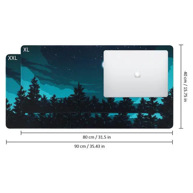 Alt view image 2 of 7 - Extended Gaming Mouse Pad 35.4x15.7in Desk Pad,Silent Night