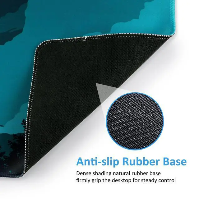 Alt view image 3 of 7 - Extended Gaming Mouse Pad 35.4x15.7in Desk Pad,Silent Night