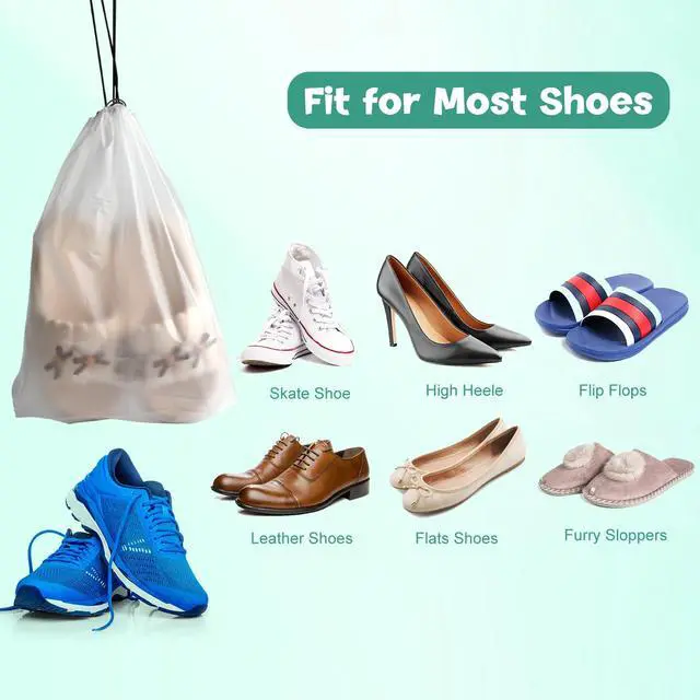 Alt view image 5 of 7 - 12 Pcs Shoe Bags for TravelClear Drawstring Travel Shoe Bags for Packing Waterproof Dustproof Shoes Organizer Pouch Travel Accessories Shoe Storage Bag for Women Men Portable Travel Essentials