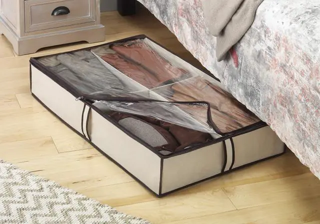 Alt view image 2 of 3 - 4 Section Underbed Boot Bag, White, Black
