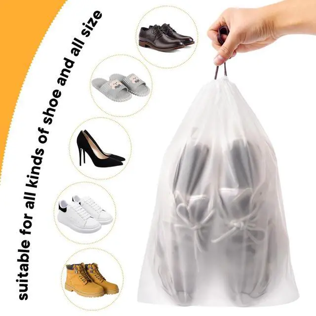 Alt view image 3 of 6 - 25 Pack Shoe Bags for Travel, 11.8" x 15.7" Waterproof Travel Shoe Bags for Packing,Large Travel Bag for Shoes, Storage Bags for Travel Essentials