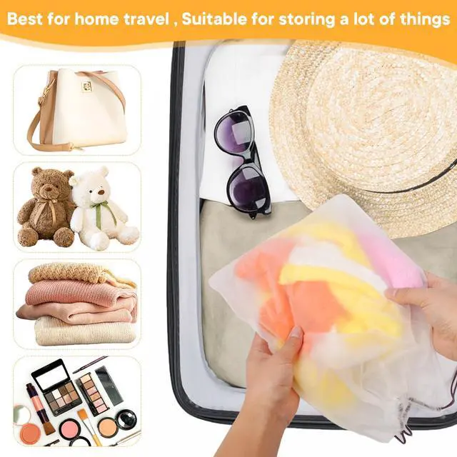 Alt view image 4 of 6 - 25 Pack Shoe Bags for Travel, 11.8" x 15.7" Waterproof Travel Shoe Bags for Packing,Large Travel Bag for Shoes, Storage Bags for Travel Essentials