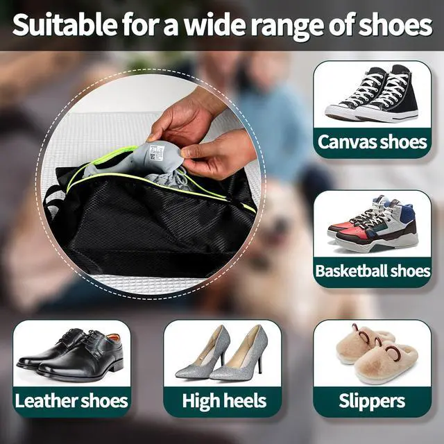Alt view image 4 of 6 - Shoe Bags for Travel - Set of 3 Pack Large Capacity Oxford Fabric Shoe Bags, Multi-Functional Dust-Proof and Waterproof Men & Women Travel Shoe Bag(Black)
