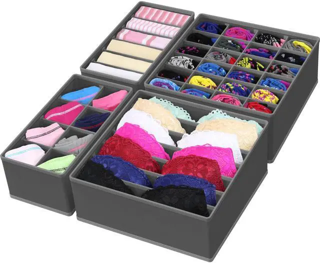 Main image of 4-Pack Drawer Organizer Set for Underwear/Socks/Bra
