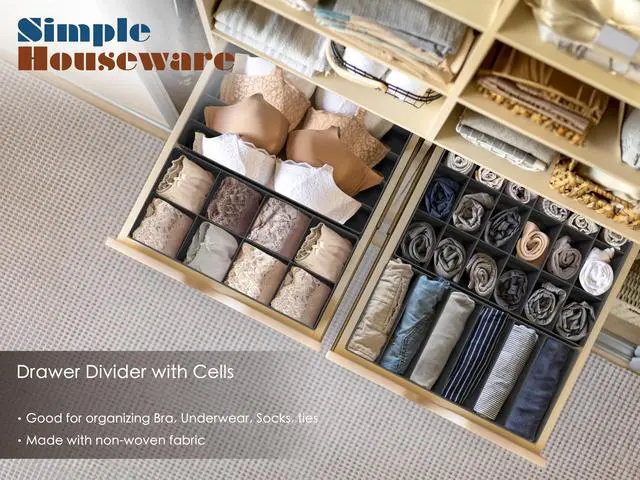 Alt view image 6 of 7 - 4-Pack Drawer Organizer Set for Underwear/Socks/Bra
