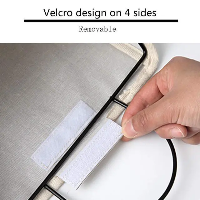 Alt view image 6 of 7 - Wall Hanging Storage Bag, Waterproof Over The Door Closet Organizer Hanging Pocket Linen Cotton Organizer Box Containers for Bedroom, Bathroom (White)