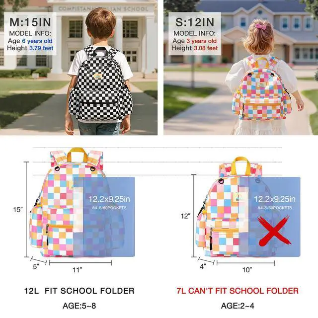 Alt view image 6 of 7 - Kids Backpack for Boys Girls 5-8, 15inch Girls Boys Backpacks Kindergarten