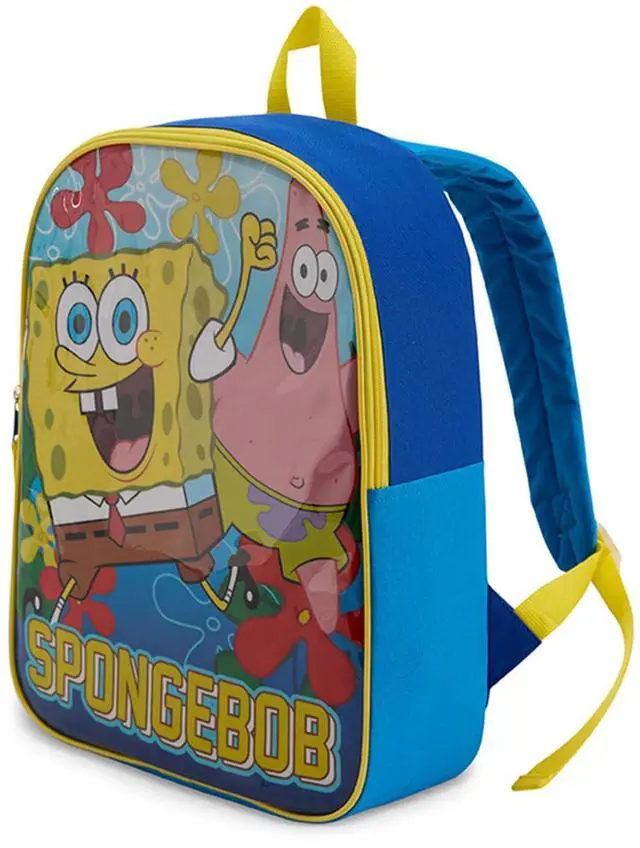 Main image of Spongebob Squarepants Toddler Boy Backpack for Kids - Toddler Backpack with Padded Straps & Zip Compartment Little Kids - 15"
