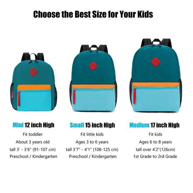 Alt view image 6 of 7 - Toddler Kids Backpack for Boys or Girls, Green Blue, 15 Inch
