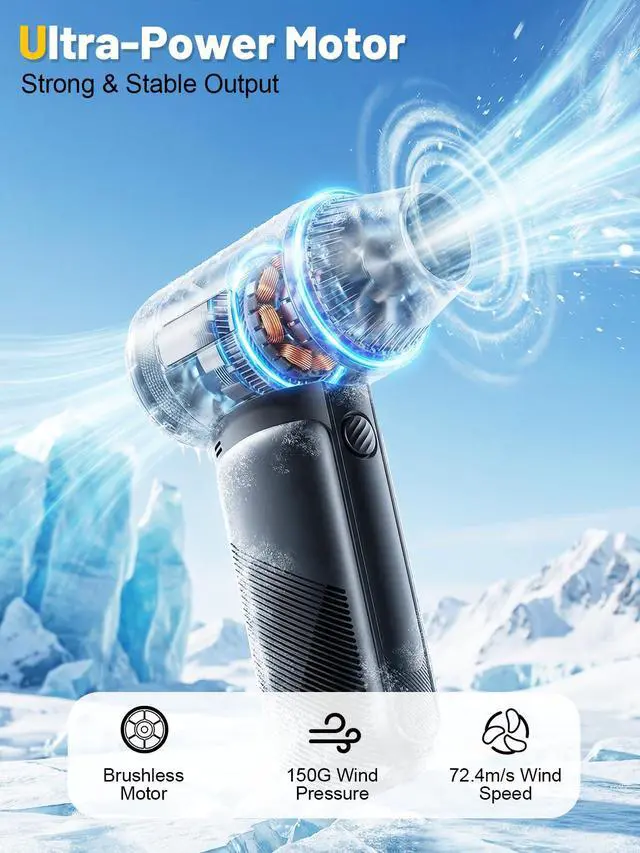 Alt view image 2 of 7 - X213 Compressed Air Duster, 130000RPM, 3-Speed Adjustable, Electric