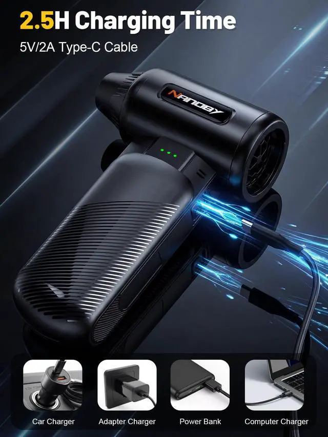Alt view image 7 of 7 - X213 Compressed Air Duster, 130000RPM, 3-Speed Adjustable, Electric
