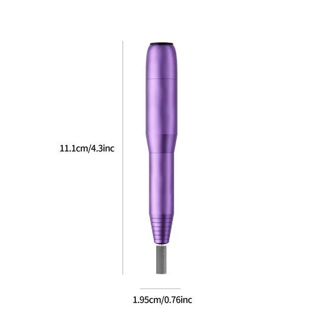Alt view image 2 of 7 - Professional Electric Nail Drill Kit - Variable Speed Control for Acrylic & Gel Nails, Manicure & Pedicure | Includes 6 Grinding Bits, Quiet & Smooth Operation (Purple)