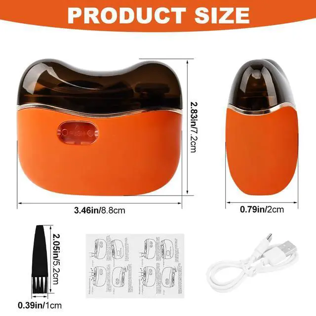 Alt view image 2 of 7 - 2 in 1 Electric Nail Clipper,2 Speed Automatic Nail Trimmer,Polishing & Nail-Scraps Storage with LED Light,Type-C USB Rechargeable Fingernail Clipper for Women Men Adult Seniors(Orange)
