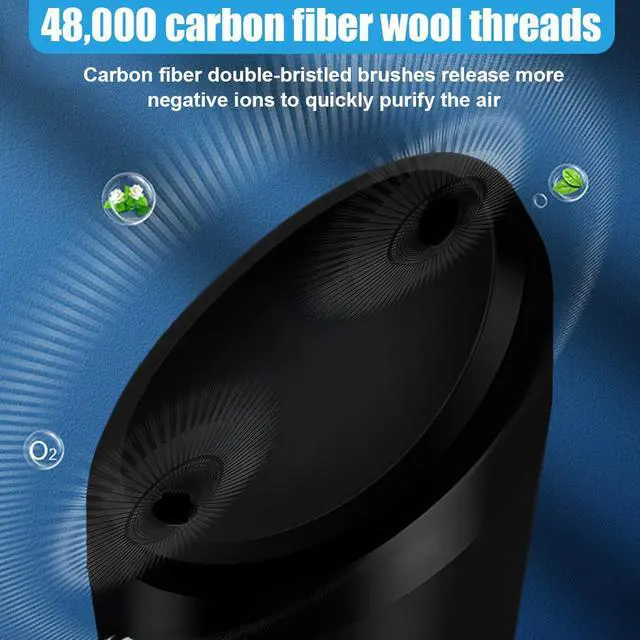 Alt view image 5 of 6 - Car Air Cleaner Ionizer, Plug-in Auto Air Freshener With Ambient Lighting, Portable USB Vehicle Odor Eliminator for Removing Smoke, Pet and Food Odors, Dust (Black)