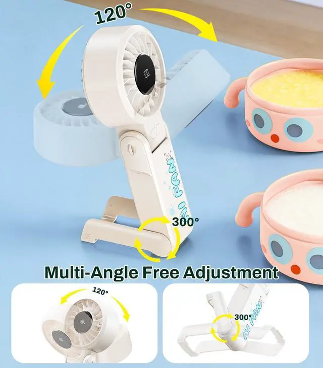 Alt view image 5 of 7 - 3 IN 1 Handheld Mini Fan - Portable Fan