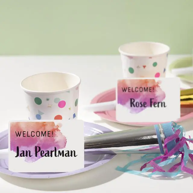 Alt view image 5 of 7 - Customizable Name Tags, 2-1/3" x 3-3/8", White, 100 Removable Name Badges (05147)