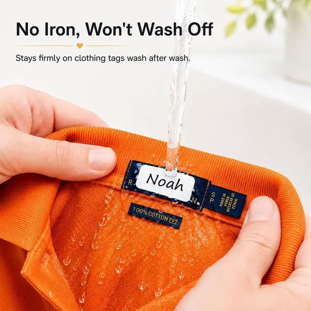 Alt view image 3 of 7 - All Purpose No-Iron Kids Clothing Labels, 80-Pack