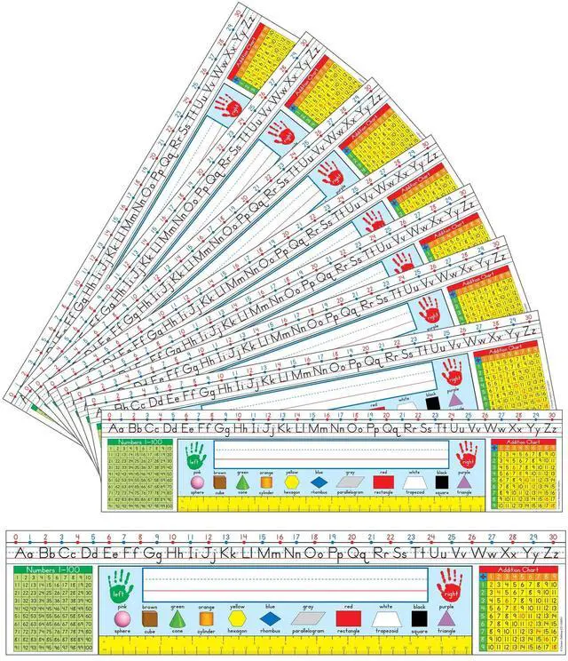 Main image of 36-Piece Traditional Manuscript Name Plate for Desk, Gr 1-3