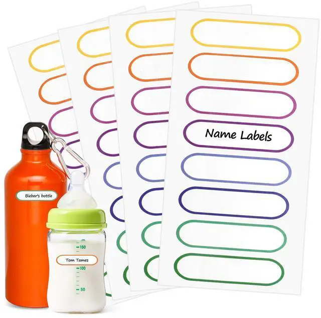 Main image of Waterproof Name Labels for Kids Child, Dishwasher Safe Stickers