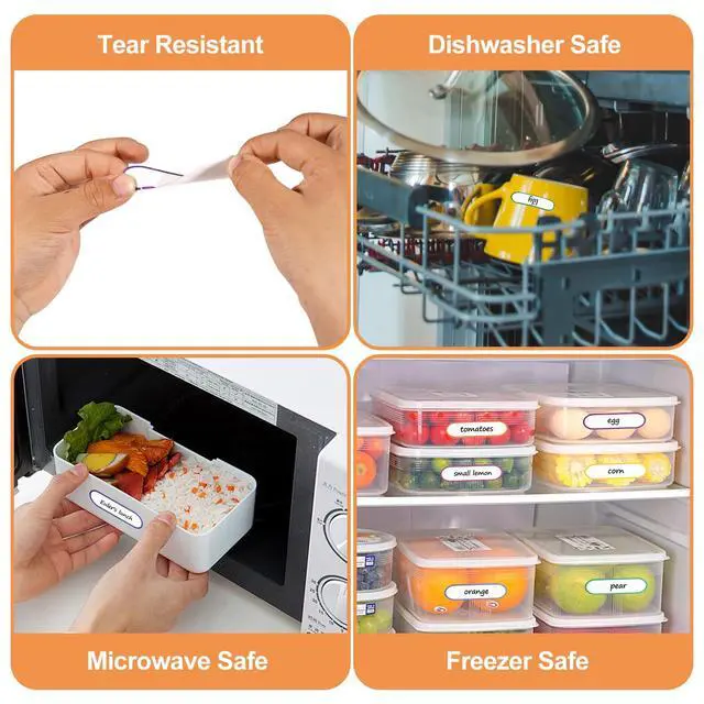 Alt view image 7 of 7 - Waterproof Name Labels for Kids Child, Dishwasher Safe Stickers