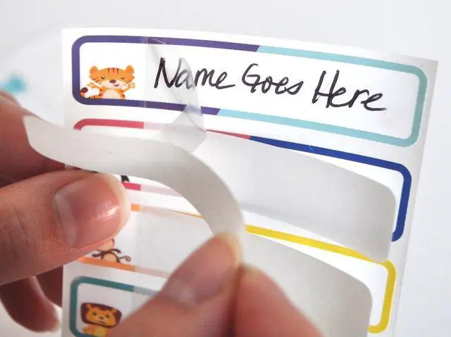 Alt view image 6 of 7 - Food Pantry Label, Write-On, Self-Laminating, Waterproof Kids Name Labels for Baby Bottles for Daycare School, Dishwasher, Freezer, Kitchen Safe (Simply Colors - Rainbow Inspired)
