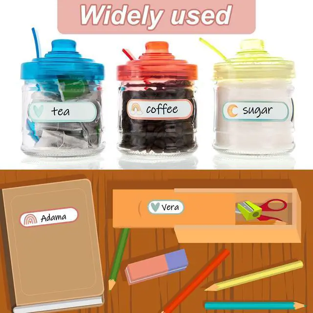 Alt view image 6 of 7 - 320 Pcs Daycare Labels Waterproof Bottle Labels Kid,Boho