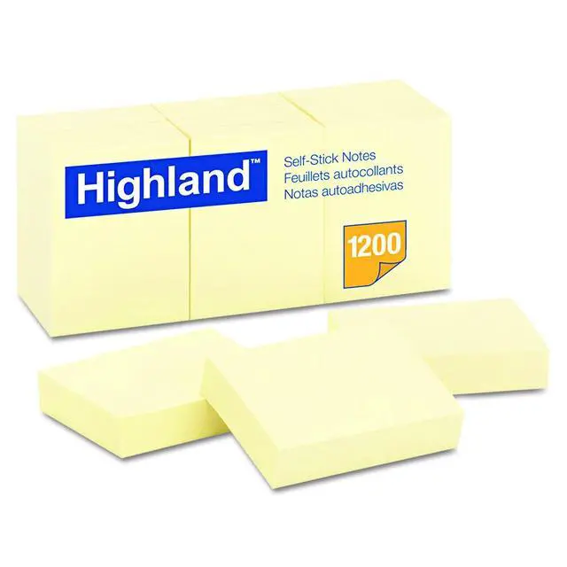 Alt view image 2 of 2 - 6539YW Self-Stick Notes, 1 1/2 x 2, Yellow, 100-Sheet (Pack of 36)