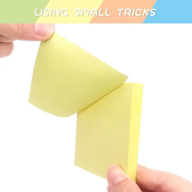 Alt view image 4 of 7 - Sticky Notes 3x3 with Bright Colors, 6 Pads 100 Sheets/Pad (Yellow)