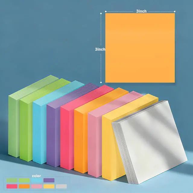 Alt view image 4 of 7 - 27 Pack of 3x3 Inch Sticky Notes Self-Stick Memo Pads - 1620 Sheets in Total! Great for Home, Office & School