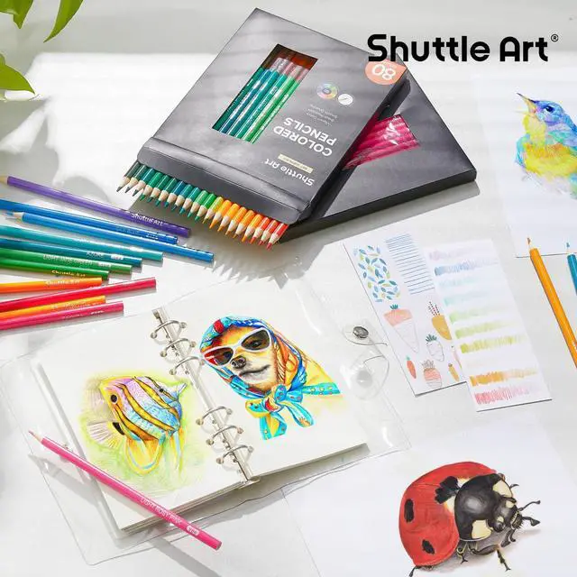 Alt view image 6 of 7 - 80 Colored Pencils, Colored Pencils for Adult Coloring, Soft Core Color Pencil, Drawing Supplies for Adults Kids Artists Beginners Drawing Coloring Sketching