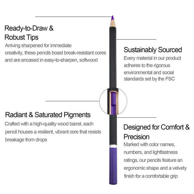 Alt view image 2 of 7 - Colored Pencils for Adults, 72-Color Pencils for Adult Coloring Books