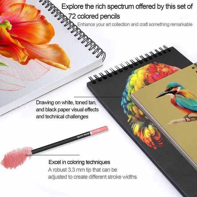 Alt view image 5 of 7 - Colored Pencils for Adults, 72-Color Pencils for Adult Coloring Books