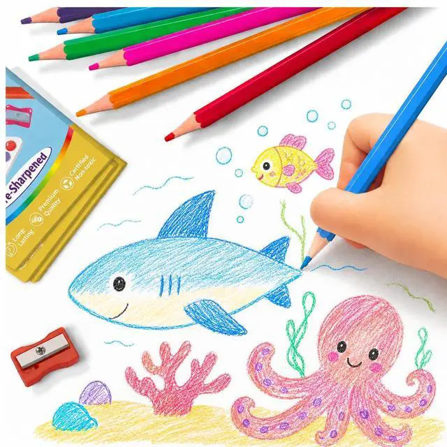 Alt view image 5 of 7 - 12 Pack Colored Pencils, Color Pencils Bulk for Kids Classroom, 144 Count