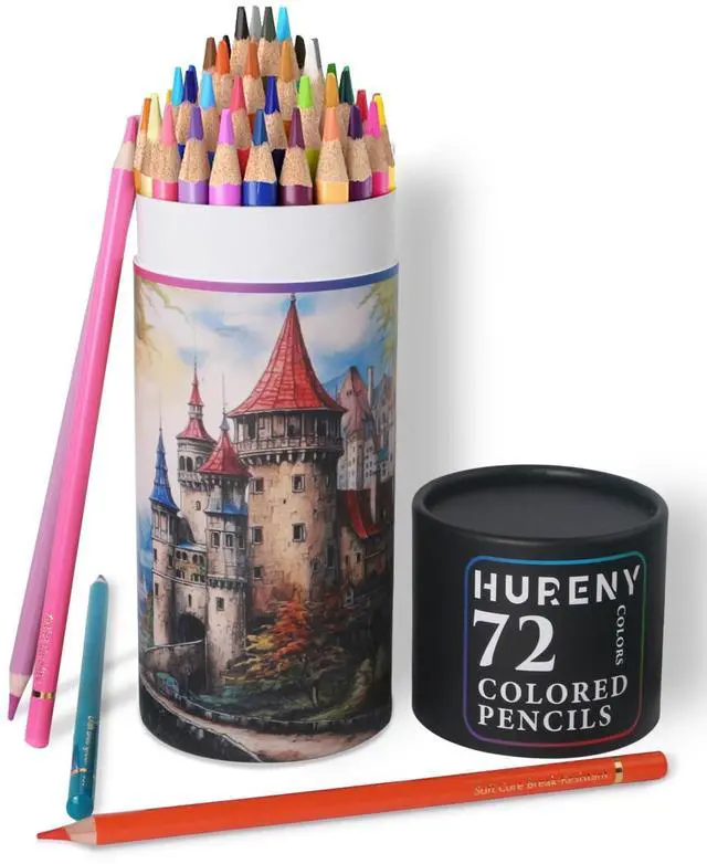 Main image of Colored Pencils for Adult Coloring Books, Set of 72, Oil-Based Core Drawing Pencils, 3.8mm Soft Leads with Adult Coloring Pencils, Professional Art Supplies for Adults, Beginner and Kids