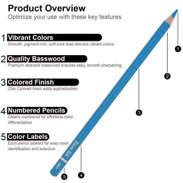 Alt view image 4 of 7 - Colored Pencils for Adult Coloring Books, Set of 72, Oil-Based Core Drawing Pencils, 3.8mm Soft Leads with Adult Coloring Pencils, Professional Art Supplies for Adults, Beginner and Kids