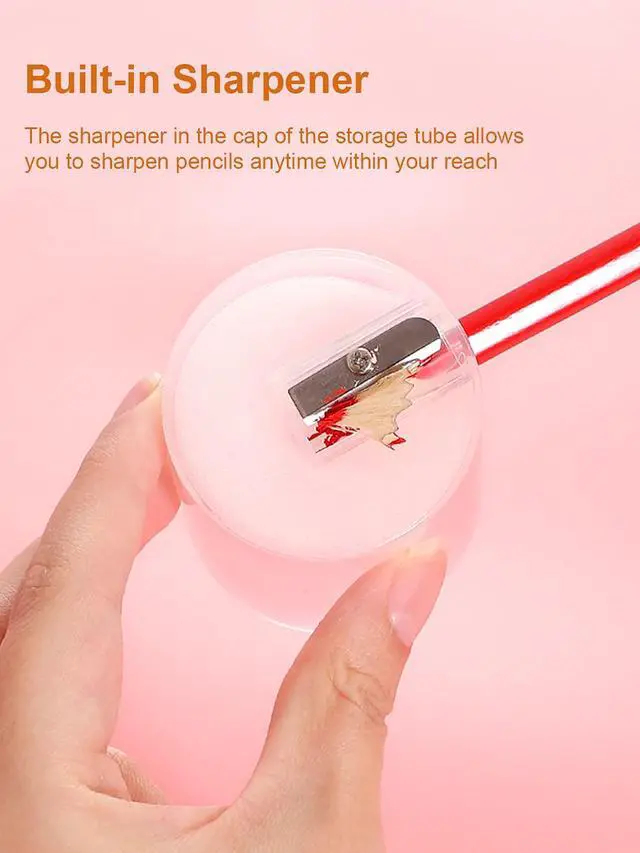 Alt view image 3 of 7 - 36 Pack Colored Pencils with Built-in Sharpener in Tube Cap