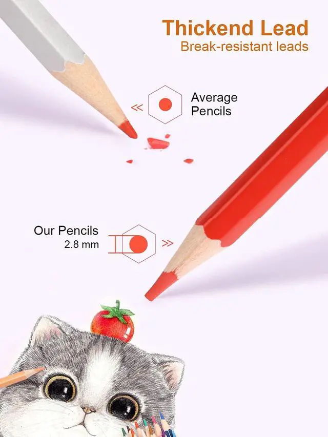 Alt view image 4 of 7 - 36 Pack Colored Pencils with Built-in Sharpener in Tube Cap