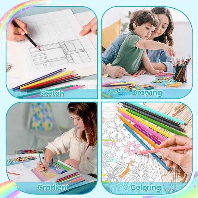 Alt view image 5 of 7 - 144 Count Colored Pencils for Kids, 12 Packs Colored Pencils Bulk 12 Colors