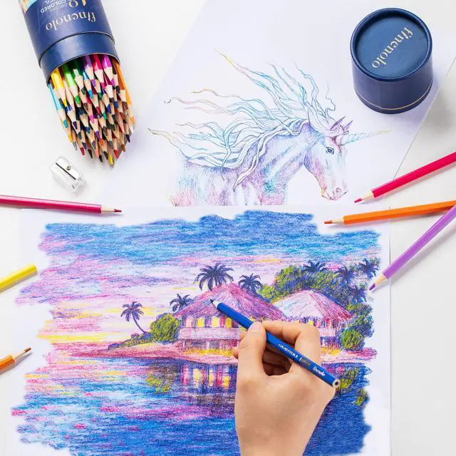 Alt view image 7 of 7 - 72 Colored Pencils for Adult Coloring Books