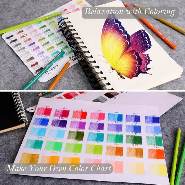 Alt view image 5 of 7 - Premium Colored Pencils,Set of 50 Colors,Artists Soft Core with Vibrant Color,Ideal for Layering Blending Shading,Color Pencils for Adults Beginners Coloring Book
