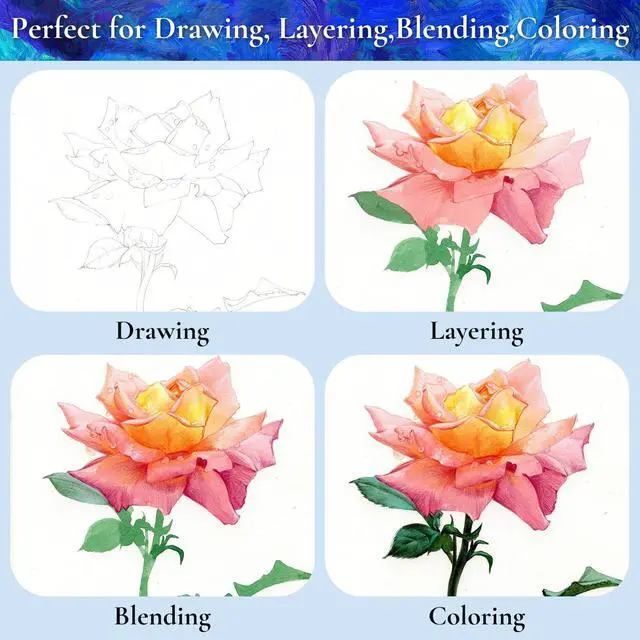 Alt view image 4 of 6 - Soucolor 72-Color Soft Core Colored Pencils for Kids & Adults Coloring Book